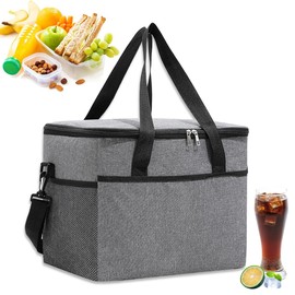 shallyong Kühltasche Klappbare, 22L Kühltasche Groß, Kühlbox Tragbare, Thermotasche, Lsoliertasche, Kühltaschen, Picknicktasche, für Büro, Picknicks, Camping, BBQ