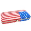 Boutique De FGG American National Flag Gold Crystal Clutch Purses