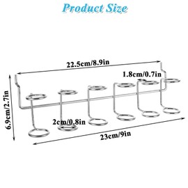 EATHEATY 8 PCS Pegboard Screwdriver Holders, Six Tool Multi Tool Organizer Racks Silver Screwdriver Holder Organizer for Pegboard, Pliers, Screwdrivers Common Tools
