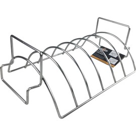 Grillfürst 2-in-1 Stainless Steel Rib Holder and Roasting Basket