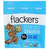 Flackers Organic Sea Salt Flaxseed Crackers, Gluten Free, Non GMO,