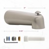 Westbrass E507DUS-07 Universal Fit 7" Diverter Tub Spout, Zinc, Satin