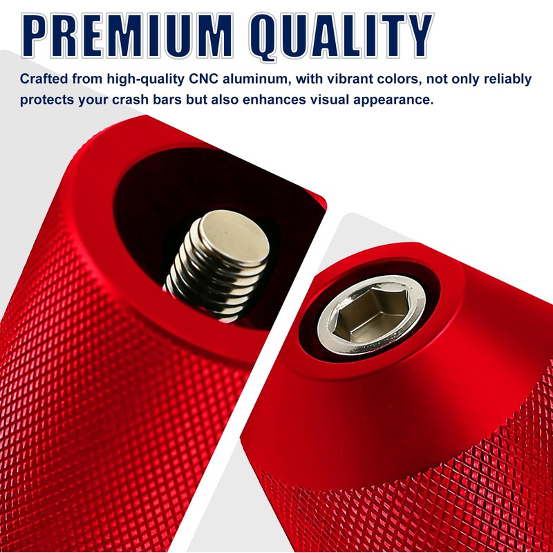 Crash Bar Sliders CNC Decorative End Caps for Harley Touring