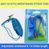 Wrist Strap Adjustable Coiled Cord Earthing ESD Anti-Static Wristband Components