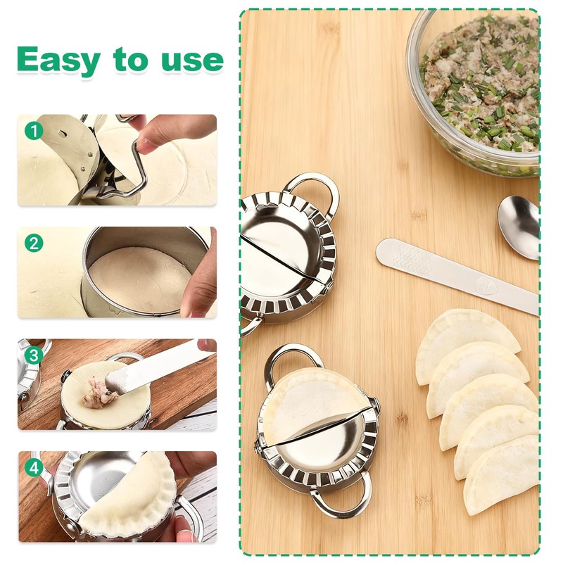 Dumpling Maker, 6-Pack Wrap Maker, Stainless Steel Dumpling Makers for