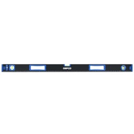 GEPCO Spirit Level Industrial 60 80 120 200 cm Aluminium 0.8 mm Measuring Scales Construction Scales 3 Levels Ruler 2 Handles Magnetic Measuring Tolerance: 0.5 mm/m 120 cm
