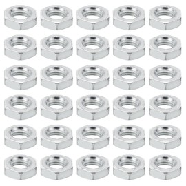 PATIKIL M7 x 1.0 Steel Hex Nuts, 100 Pack, Metric Thread, Galvanised Fittings, Nuts, Screw Bolts, Mounting Parts for Lamps, Machines, Repair, 4 mm Height