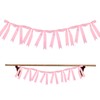 BOXOB Pink Bow Banner, 6.56FT Polyester Bow Garland Decorations Stylish
