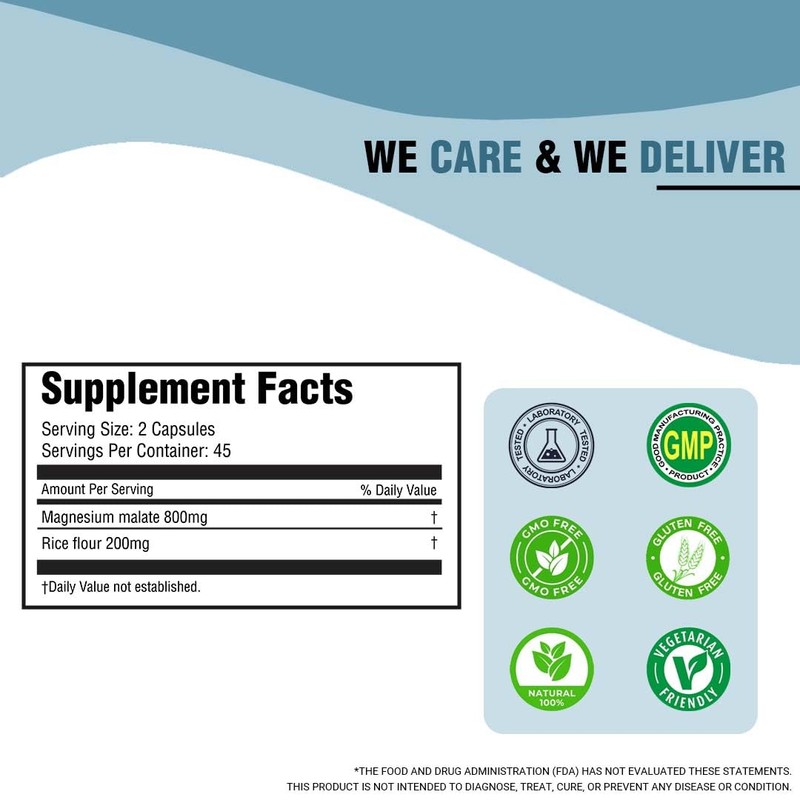 iMeMyself Magnesium Malate Dietary Supplement – 90 Capsules