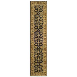 SAFAVIEH Classic Collection Runner Rug - 2'3" x 10', Black & Gold, Handmade Traditional Oriental Wool, Ideal for High Traffic Areas in Living Room, Bedroom (CL758B)