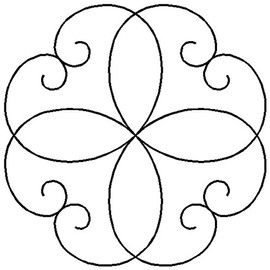 Quilting Creations Scroll Motif Quilt Stencil, 7"