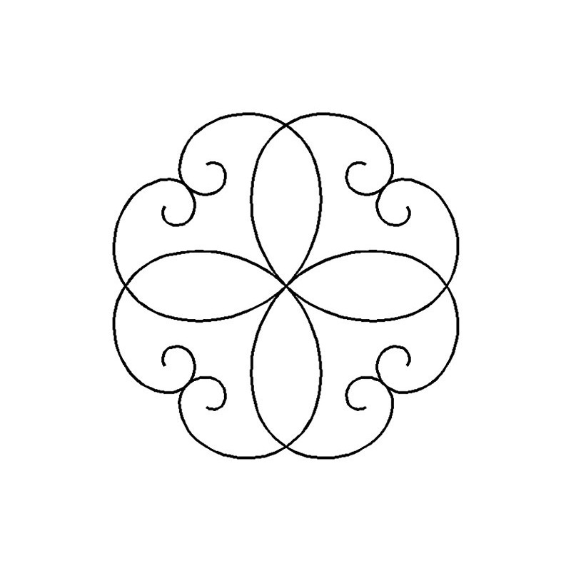 Quilting Creations Scroll Motif Quilt Stencil, 7"