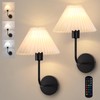 Rechargeable Battery Operated Wall Sconces Sets of 2, 15 Colors