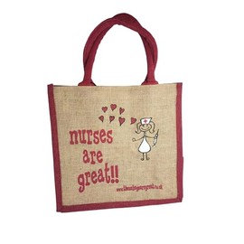 Nurses are Great Reusable Jute Shopping Bag fantastic gift for sister mum friend 31 x 31