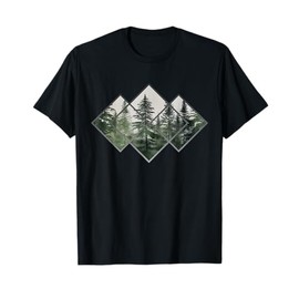 Geometric Trees Nature Forest Outdoor Graphic for Men T-Shirt