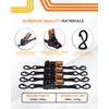 Strapinno 4pcs Retractable Ratchet Straps Bundle 1 in x 6