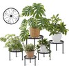 Base para Macetas de Metal 5 Piezas, Soporte para Plantas
