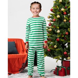 QUNISY Family Pajamas Christmas Matching Sets Xmas Family Pjs Set Couple Holiday Jammies Women/Men Festival Sleepwear Adult KIDS-10T-G