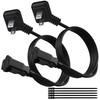 45 Degree 2 Prong Polarized Power Extension Cord 4 FT/2