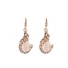 ASHMITA Rose Gold Teardrop Necklace Gemstone Dangle Earrings Wedding Jewelry