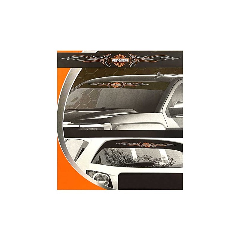 CHROMA 49519 Harley-Davidson Bar & Shield with Pinstriping Windshield Decal