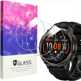 Lamshaw Compatible for KOSPET Tank T4C Screen Protector, [3 Pack] 9H Tempered Glass Screen Protector Film Compatible for KOSPET Tank T4C 1.5” AMOLED Smart Watch (3 Pack)
