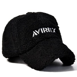 Boa Cap Hat Men's Women's Brand Avilex Boa Cap 17614600 Black Logo Shearling Gift Accessory (P_Boa_17614600_80)
