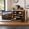 Wooden Desk Organizer with Drawers, Office Paper Mail and Organizer