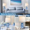 Blue Lamp for Bedroom & Bedside with 3-Way Lighting Modes