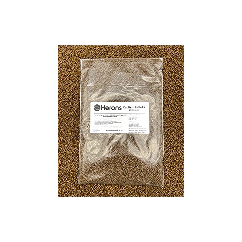 HERONS - Catfish Pellets, 2mm Premium Quality Fish Food, For