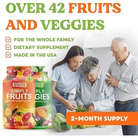 Simply Nature's Promise - Packed with Over 40 Different Fruits & Vegetables - 2 Month Supply- Made with Whole Food Superfoods - with Aloe Vera – 100% Soy Free - 360 Capsules