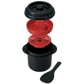 スケーター (skater) 電子レンジ炊飯器 ご飯メーカー 1合 スノコ付 モダントーンブラック UDG1