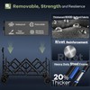 Hikemoon 34'' Extra Long Collapsible Wagons Carts Foldable, 360LBS Heavy