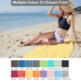 Rainleaf 2 Pack Microfiber Quick Dry Travel Towel, Super Absorbent Ultra Compact Lightweight Camping Towel for Gym, Hiking, Pool, Yoga - Yellow