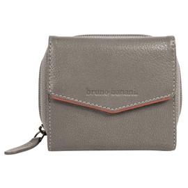 bruno banani 022121 Women's Genuine Leather Purse, Purse, Trendy Accessory, RFID Protection, Practical Compartment Division, gray, Standard size