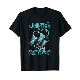 Jelly Fish Sting Survivor Distressed Fun Novelty T Shirt T-Shirt