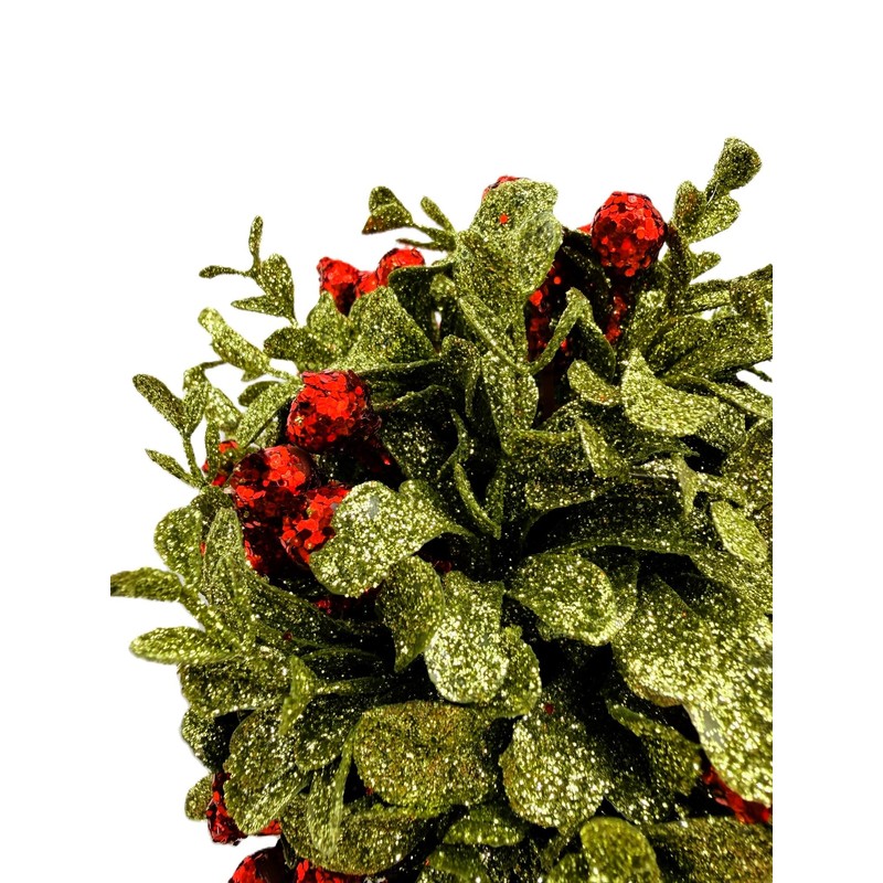 Ganz 5 Inch Mistletoe Kissing Ball Ornament,Red,5" Dia.
