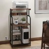 VEDECASA Large Printer Stand Cart with Charging Station USB Port