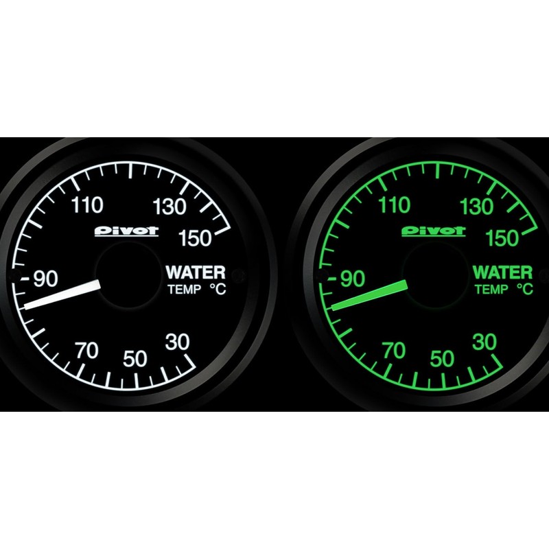 Pivot GT GAUGE-52 Water Thermometer White Lighting GSW-5