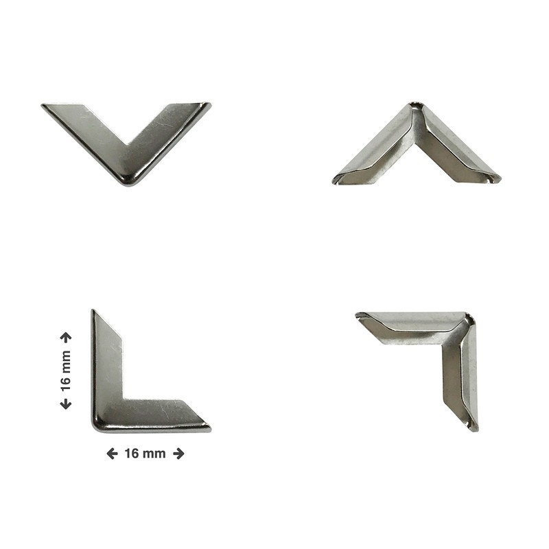 40 Stück - Buchecken/Buchbeschläge aus Metall (16 x 16 x