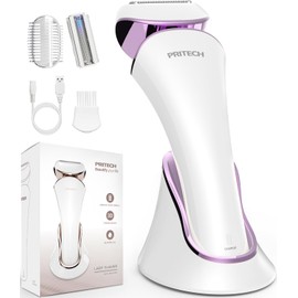 PRITECH Electric Razor for Women - Rechargeable Shaver for Women Portable Lady Shaver for Legs, Arm, Underarms, Bikini, USB Rechargeable, Wet & Dry Waterproof Bikini Trimmer for Woman, Purple
