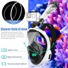 NARUTOO 180°Full Face Snorkel Mask, Double Floating Ball Design Anti-Leak