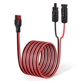 ZEHGCH Solar Panel Cable Connector Kit with 10AWG Heavy-Duty Tinned Copper Charge Cable for Portable Solar Power Station and Battery Connections (6FT)