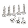 sourcing map Phillips Hex Washer Self Tapping Screws, M3 x