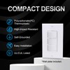 Baomain Triple Rocker Light Switch with Wall Plate, 15A 120V