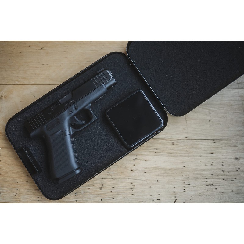 Lockdown Keyed Full Size Handgun Vault with All Steel Construction,