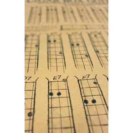 C. B. Gitty Chords Poster for 3-String Cigar Box Guitars - All The Most Popular Chords for Open D DAD Tuning