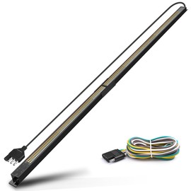 MICTUNING 60" Triple LED Tailgate Light Bar IP68 Waterproof Plug-and-Play Folded Aluminum Frame with 4-Way Flat Connector - Full Function Reverse Brake Running