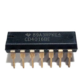 Juried Engineering CD4016BE CD4016 4016 100-pA, 20-V, 1:1 (SPST), 4-Channel Analog Switch Breadboard-Friendly IC DIP-14 (1 Piece)
