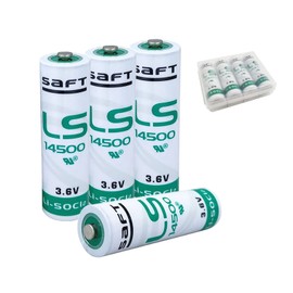 POWCAMAH (4-Pack) LS14500 3.6V Lithium AA Batteries 2600mAh, Water Electricity Meter PLC Facility Equipment Spare Generic Battery ER14505